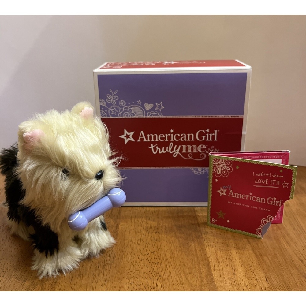 American Girl Truly Me Terrier Puppy Magnetic Bone Box Charm CLF86